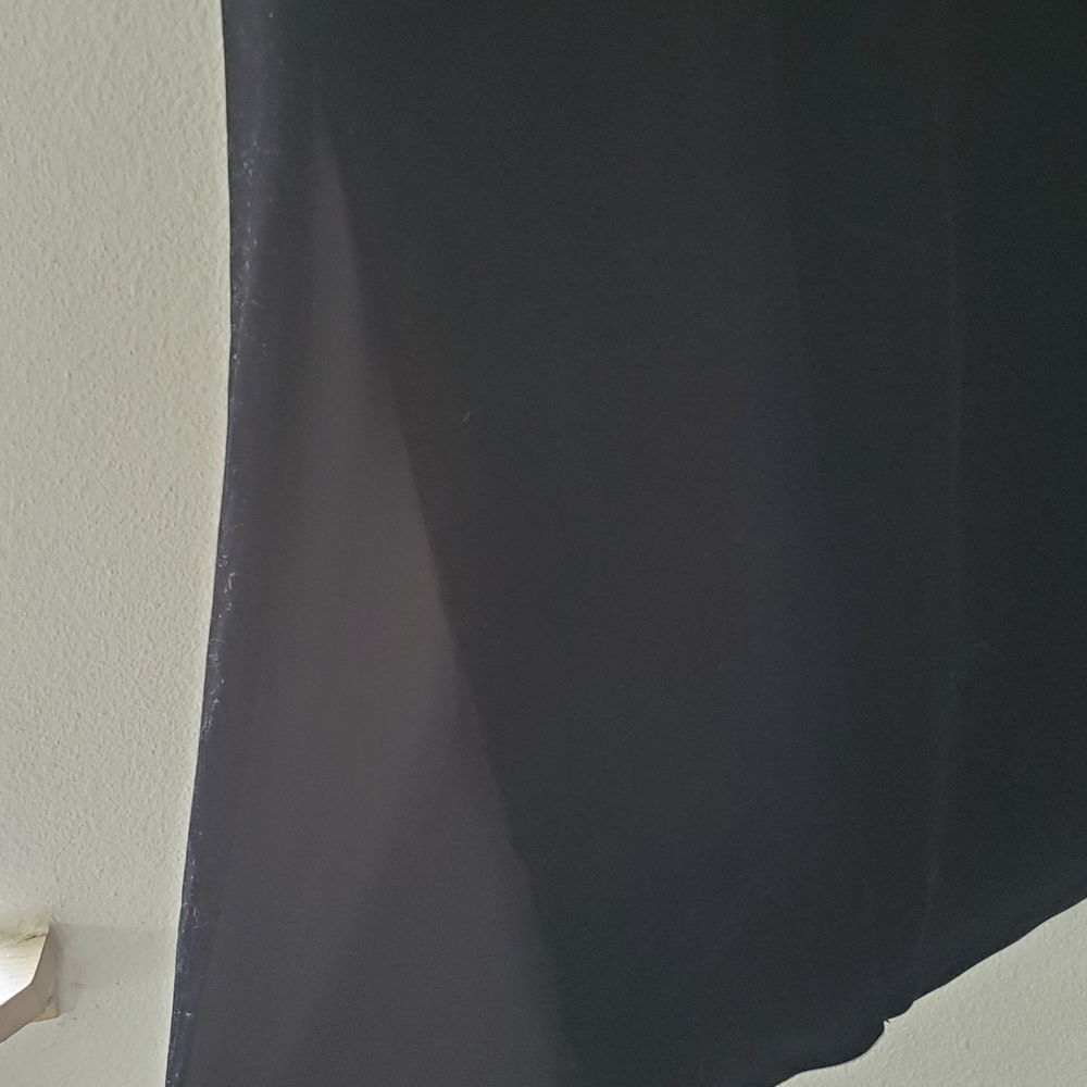 Cassini Black Velour‎ Maxi Dress L Short Slv Stretch Goth Witchy Whimsigoth Vamp - Picture 9 of 13